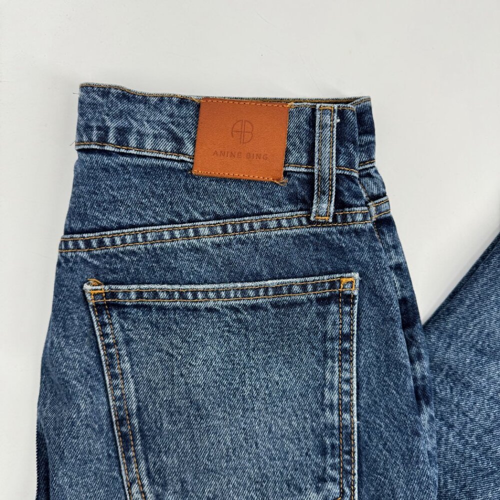 Anine Bing Sonya High-Rise Straight Leg Jeans - Size 27 - Picture 12 of 15